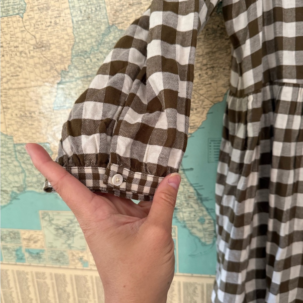 Madewell Gingham Collared Puff-Sleeve Mini Dress - Picture 5 of 5